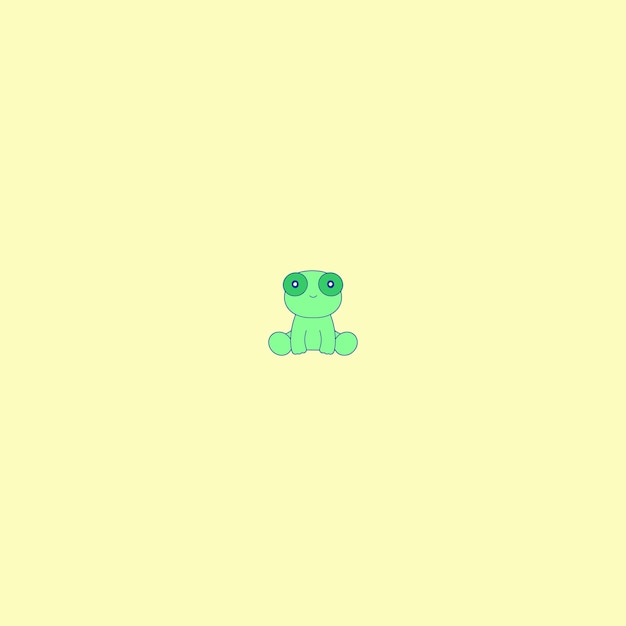 cute animal vector frog book