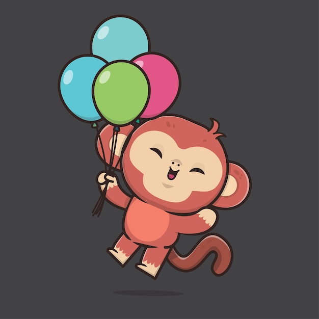 Cute Animal Wildlife Monkey illustration