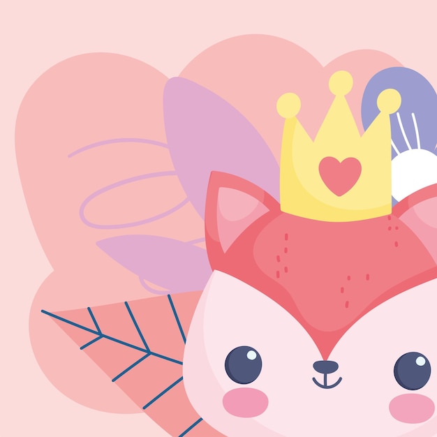 Cute animal with crown