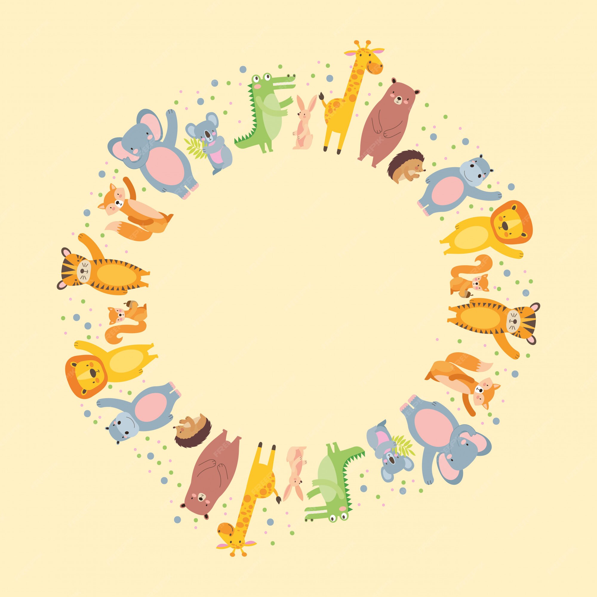 Premium Vector | Cute animals cartoons