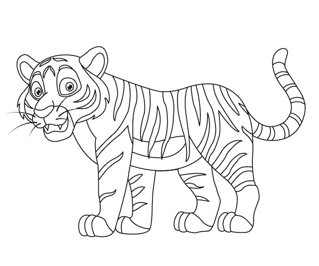 Cute animals coloring, hand draw animals, outline vector, animals line art illustration