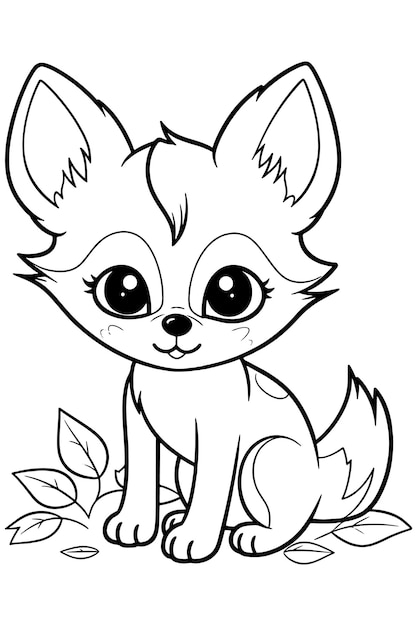 Cute animals coloring pages for kids Fox coloring pages for kids