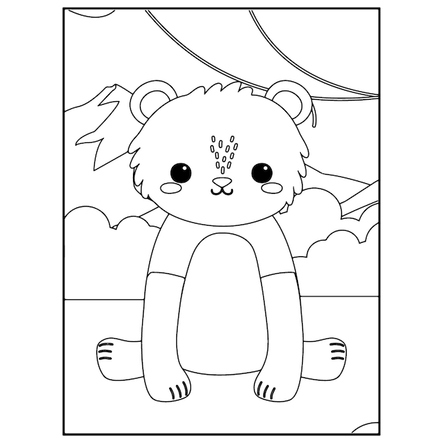 Cute animals coloring pages for kids