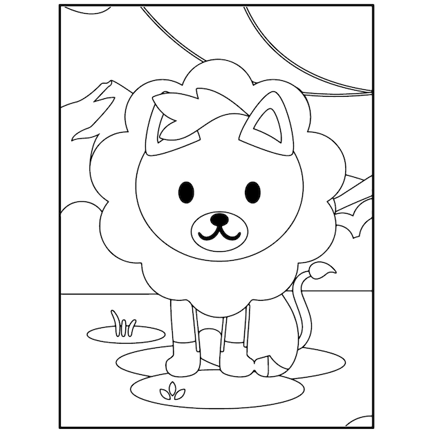 Cute Animals coloring pages for kids