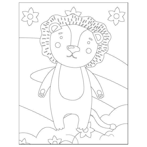 Cute animals coloring pages for kids