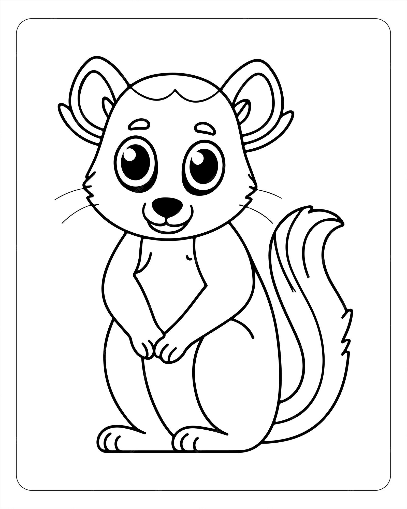Premium Vector Cute Animals Coloring Pages