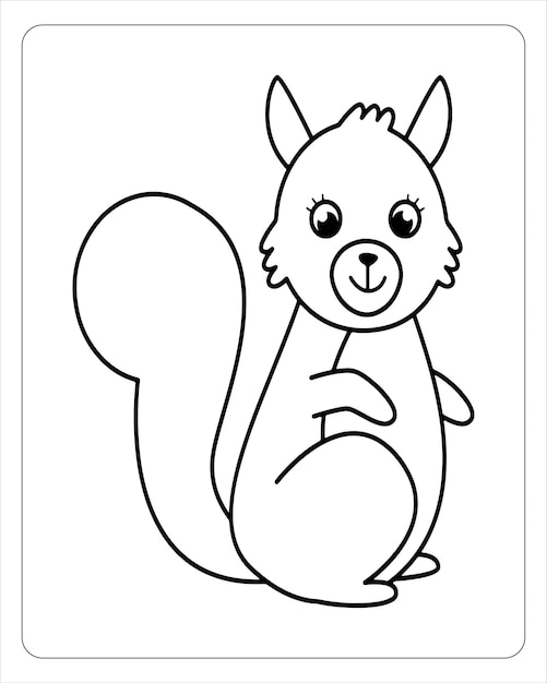 Vector cute animals coloring pages