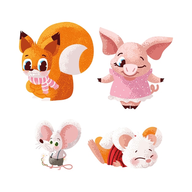 Vector cute animals designs