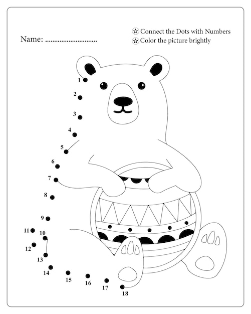 Cute Animals Dot To Dot Coloring Pages for Kids