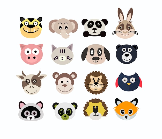 かわいい動物の顔