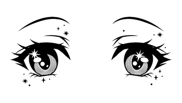 Premium Vector  Cute anime girl eyes