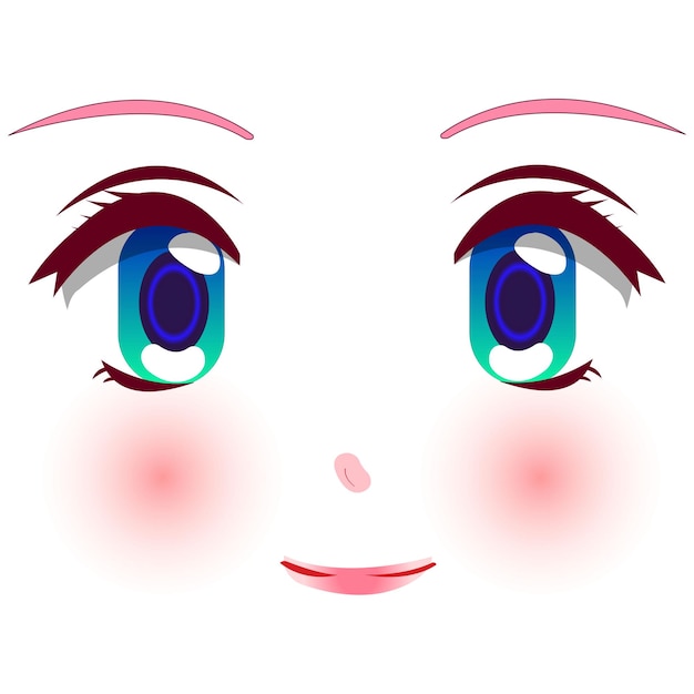 Anime Anime Anime Anime Eyes Face Face Face Face - Anime Face Roblox - Free  Transparent PNG Clipart Images Download