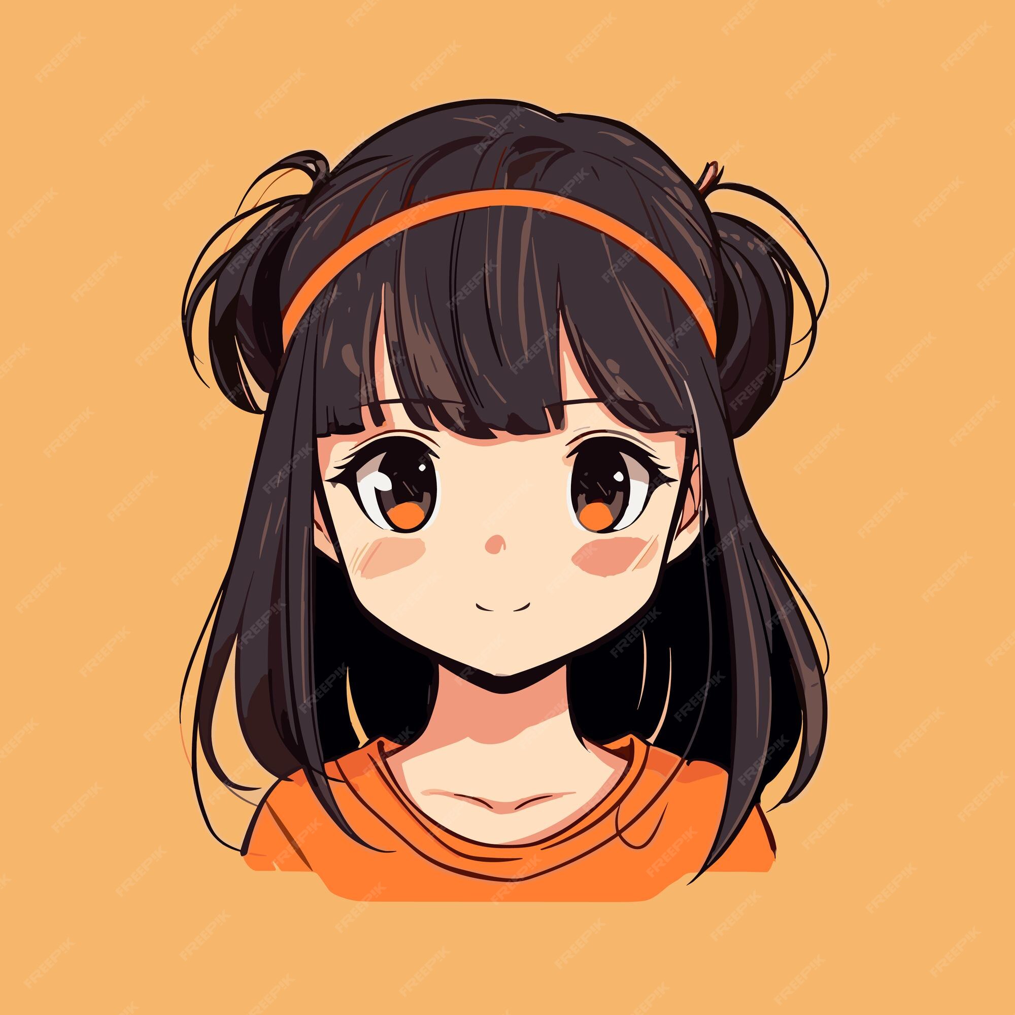 Premium Vector  Cute anime girl face