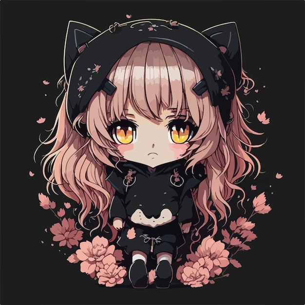 𝙙𝙖𝙧𝙠 𝙞𝙘𝙤𝙣  Anime character drawing, Dark anime girl, Anime neko