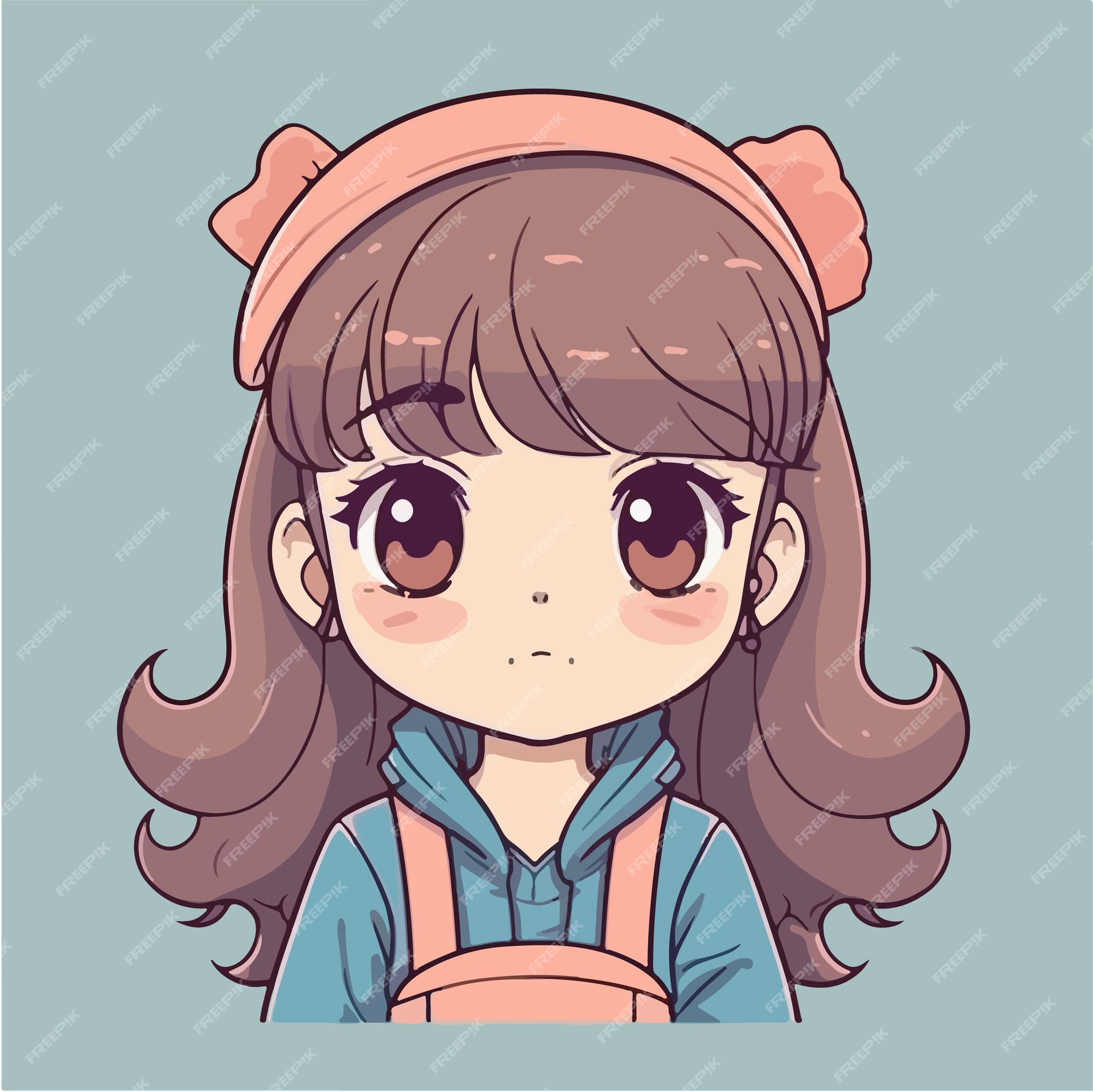 Premium Vector  Cute anime kawaii girl cartoon character with