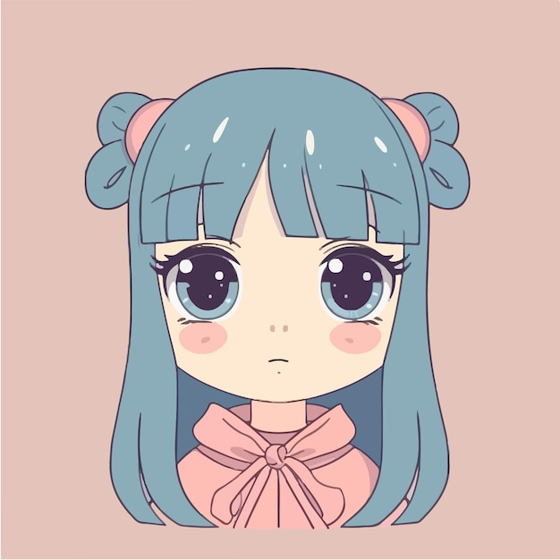 Premium Vector  Cute anime kawaii girl cartoon character with