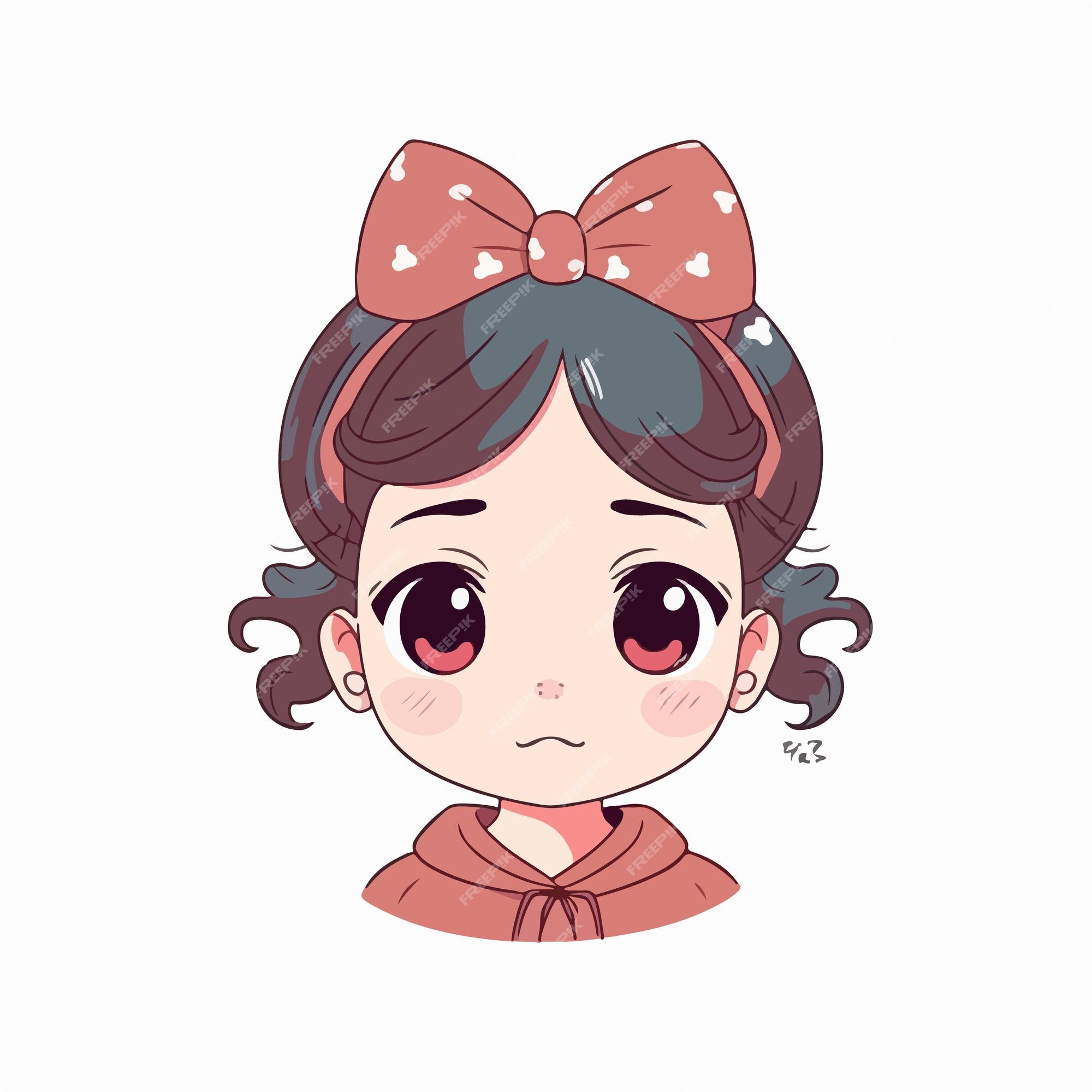 Premium Vector  Cute anime kawaii girl cartoon character with