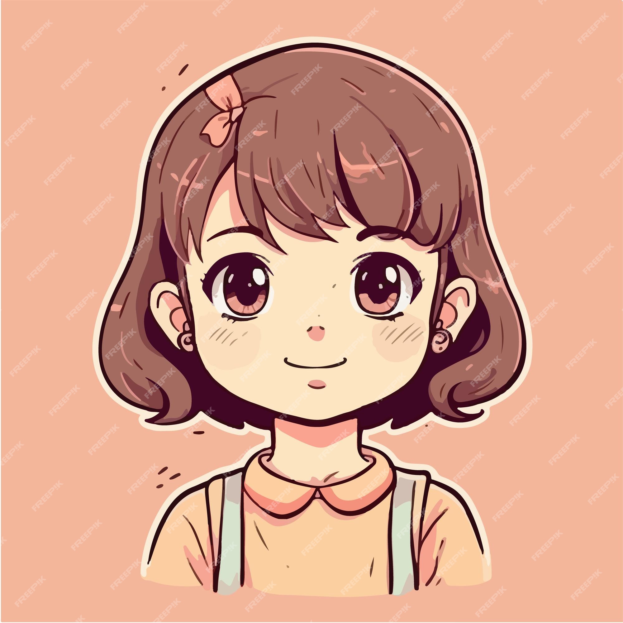 Premium Vector  Cute anime kawaii girl cartoon character with