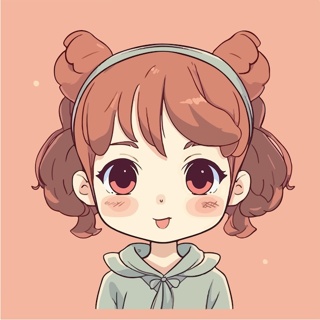 Premium Vector  Cute anime kawaii girl cartoon character with