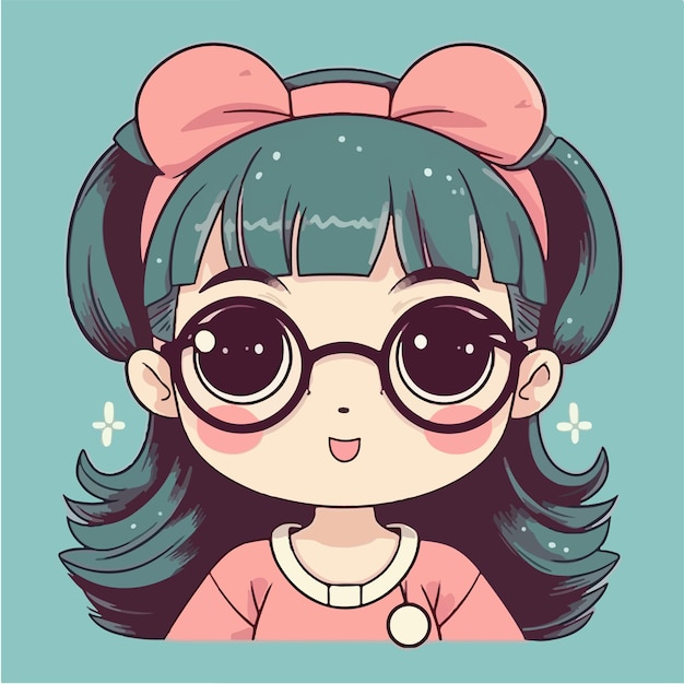 Premium Vector  Cute anime kawaii girl cartoon character with vector  illustration