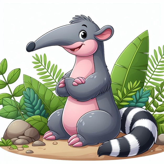 Cute Anteater Vector Cartoon illustration