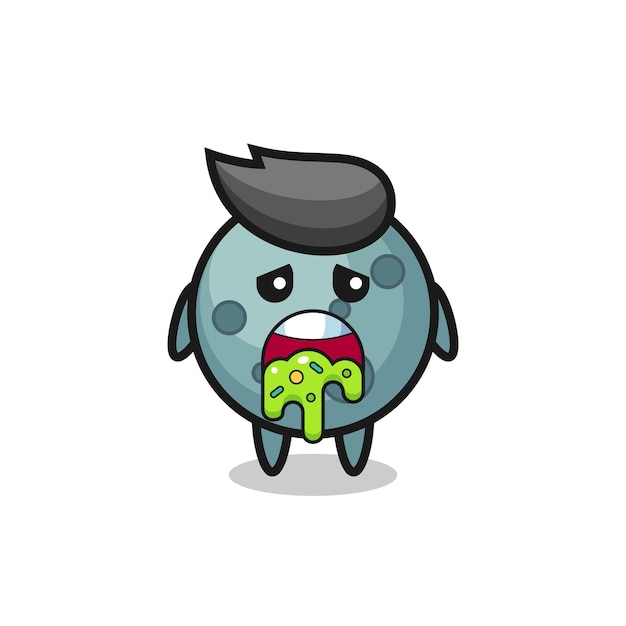 The cute asteroid character with puke