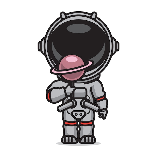 Vector cute astronaut candy