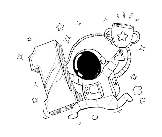 Cute astronaut cartoon