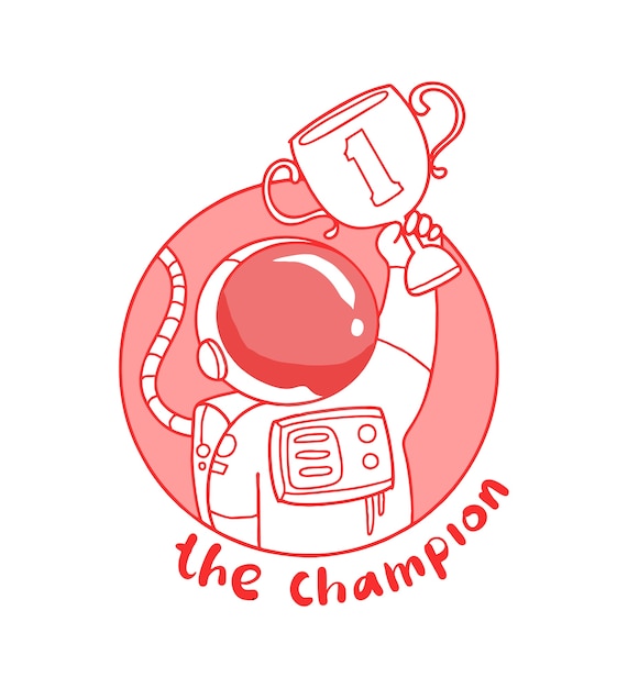 Cartone animato carino astronauta