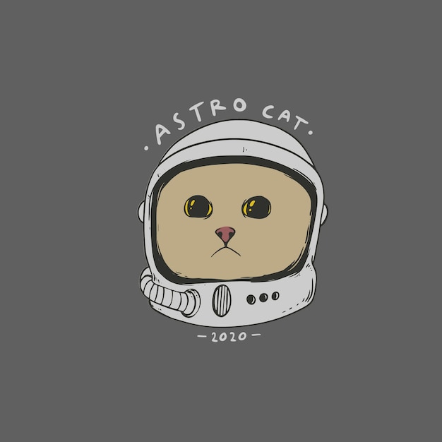 cute astronaut cat 