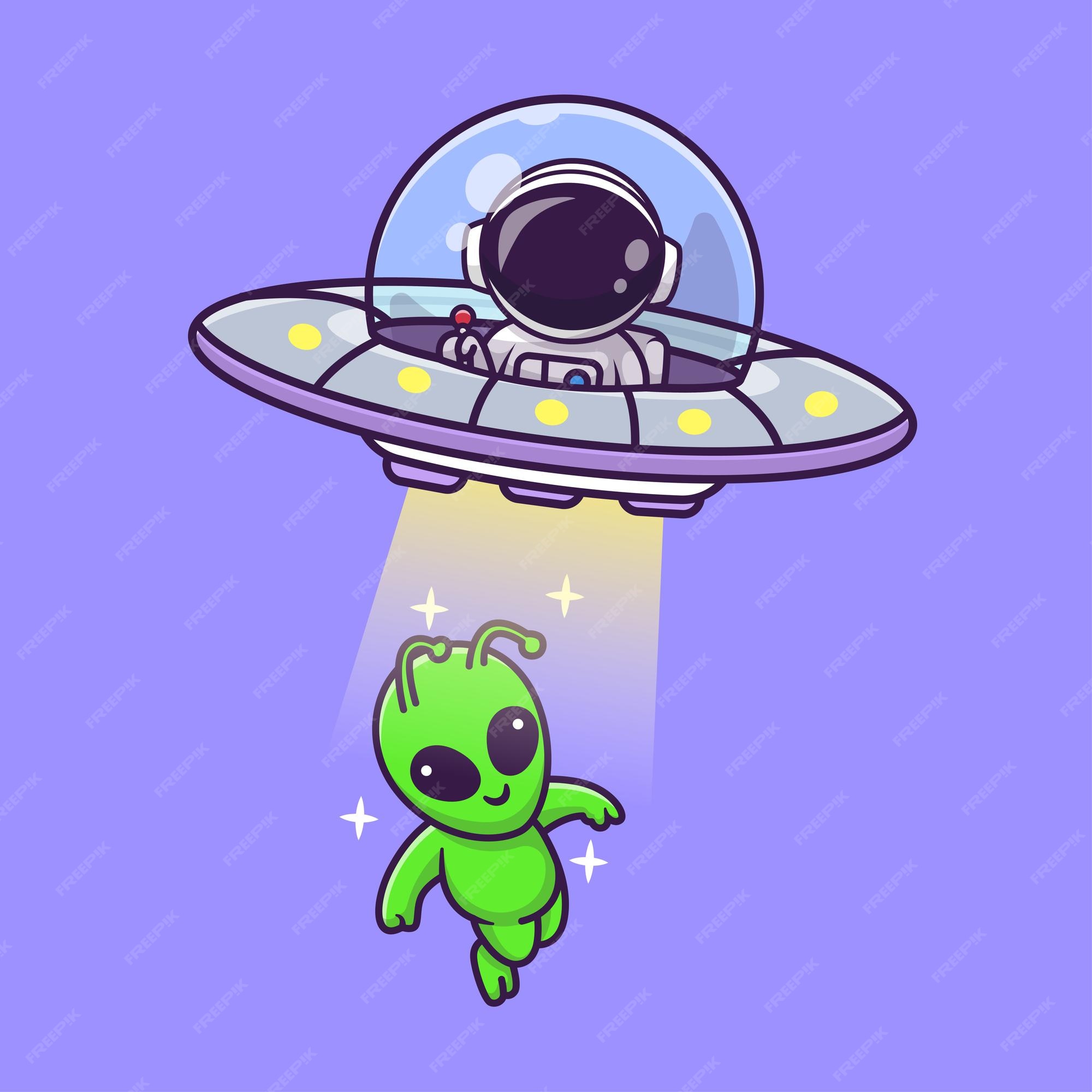 Cute Alien In Space Hole Cartoon Vector Icon Illustration. Flat Cartoon  Concept 10859485 Vector Art at Vecteezy