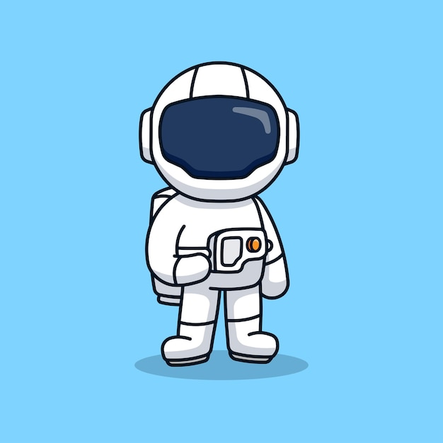 ベクトル かわいい宇宙飛行士のキャラクターのコンセプト