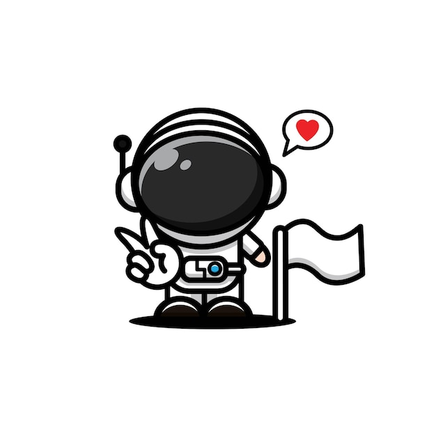 Vector cute astronaut design character