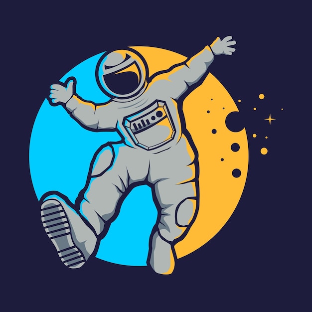 Cute astronaut hip hop style