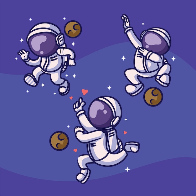 Illustrazione di astronauta carino