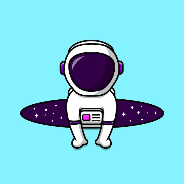 Cute Astronaut In Space Hole Cartoon Vector Icon Illustration