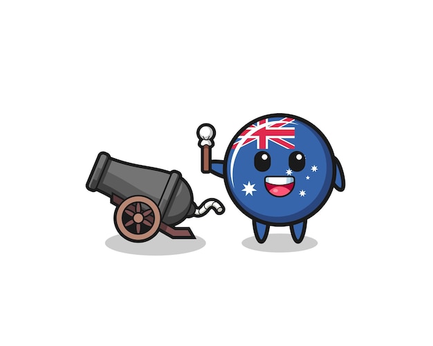 Cute australia flag shoot using cannon  cute design