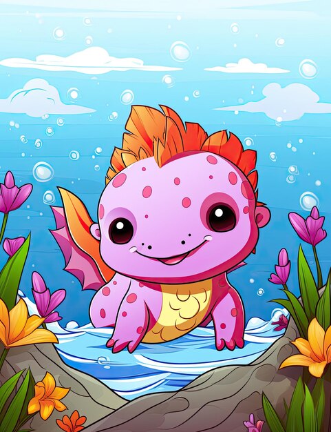 Cute Axolotl Artwork