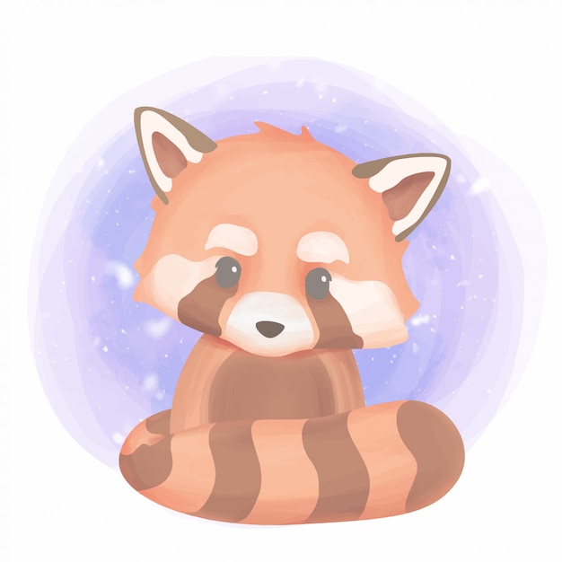 Panda rosso animale del bambino sveglio