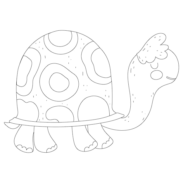 Vector cute baby animals coloring pages for kids printable premium vector