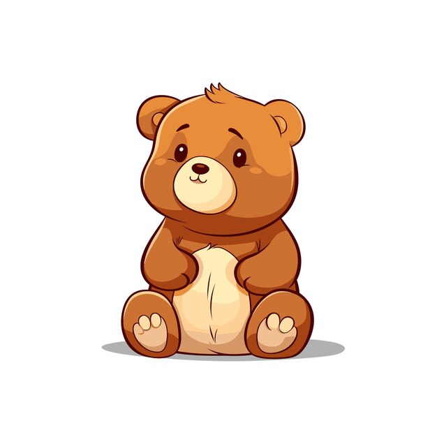 Cute baby bear cartoon animal illustration teddy bear vector