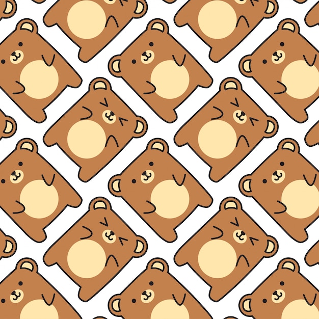 Cute baby bear pattern