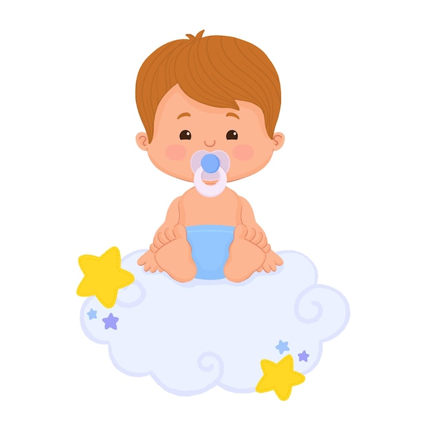 cute baby boy on a blue cloud its a boy background gender reveal baby shower baby announcement