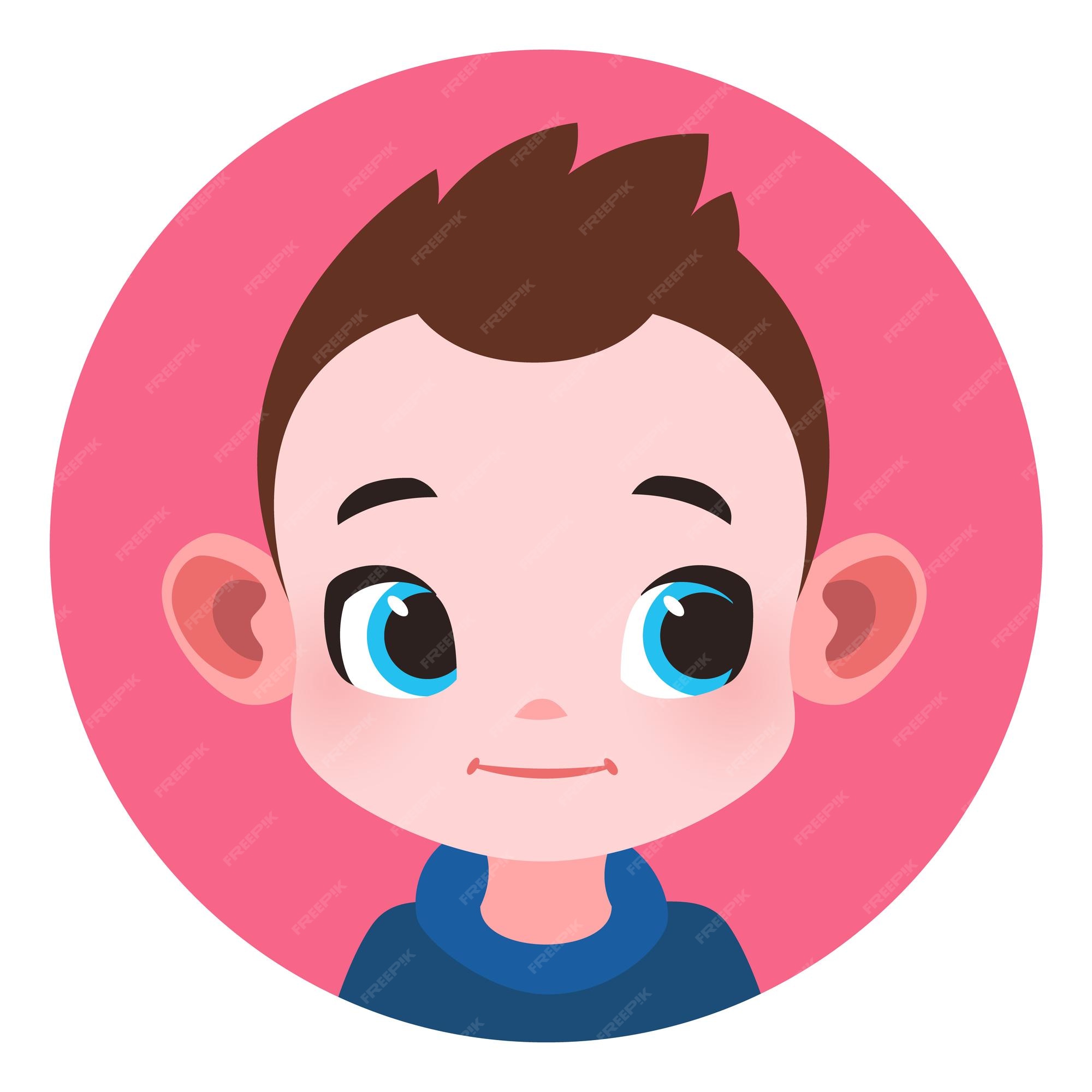 Premium Vector  Cute baby boy profile picture kid avatar