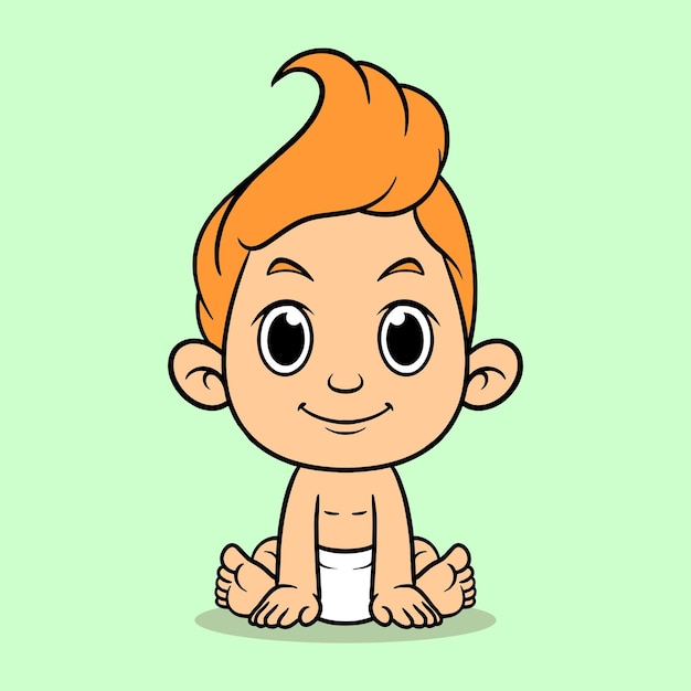 Cute baby cartoon for commercial use