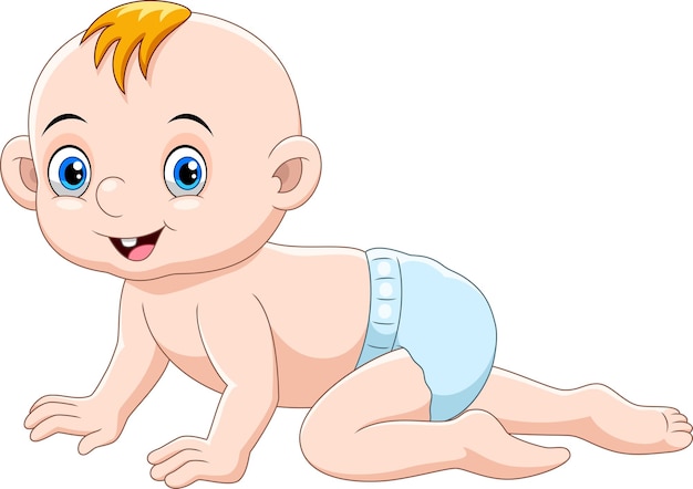 Vector cute baby cartoon