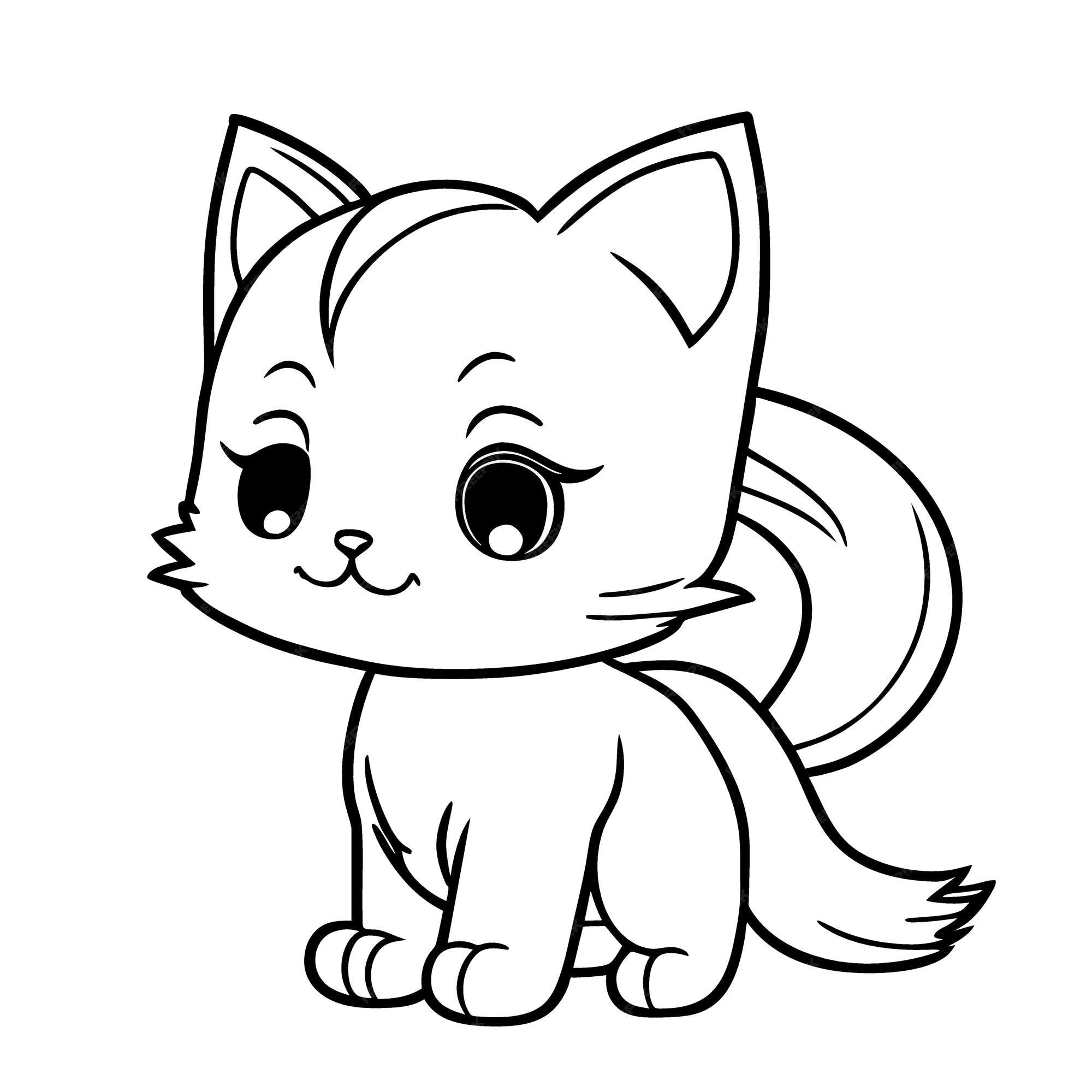 Premium Vector Cute Baby Cat coloring book for kids ages 48 years