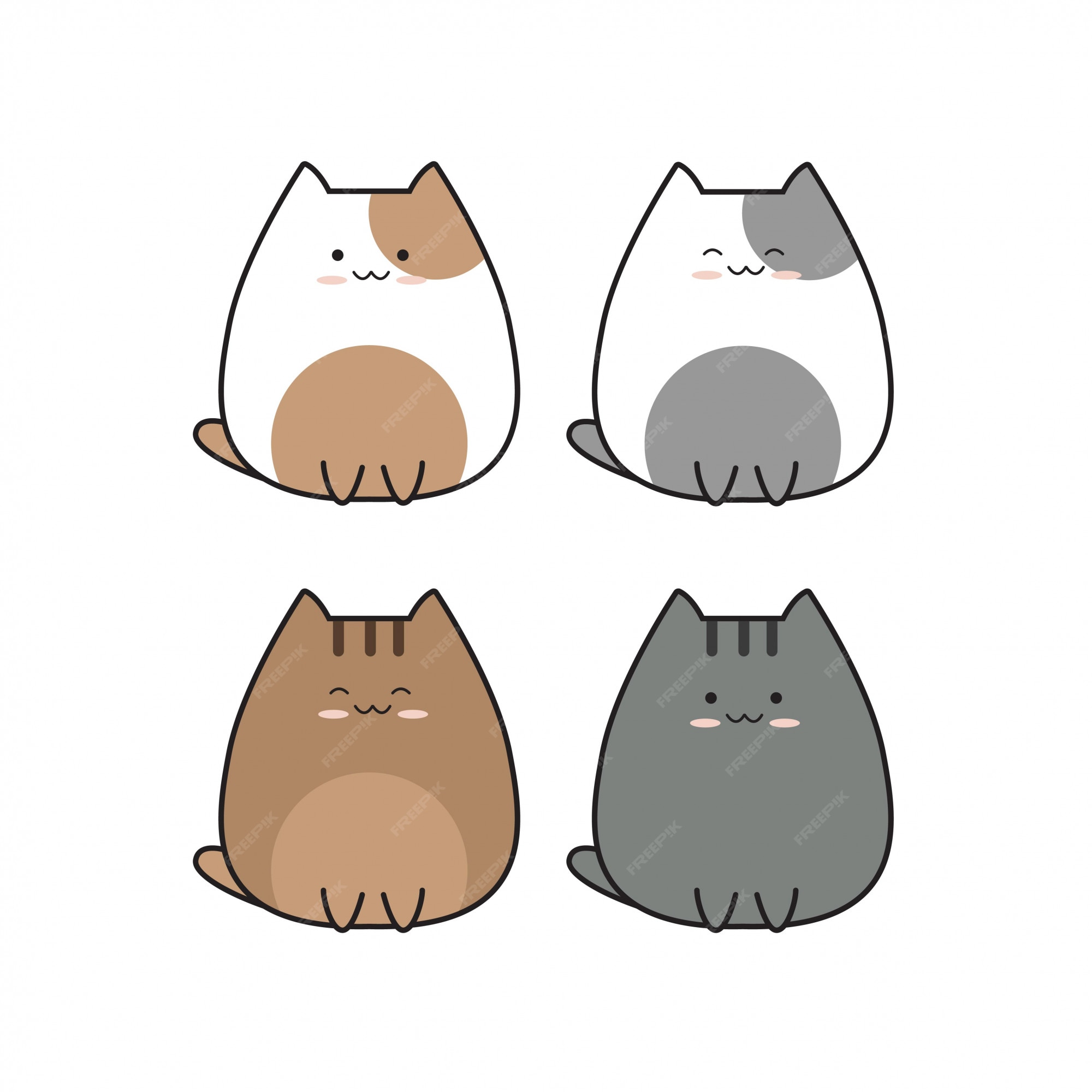 Cute Cat Icon Set. Vector & Photo (Free Trial)