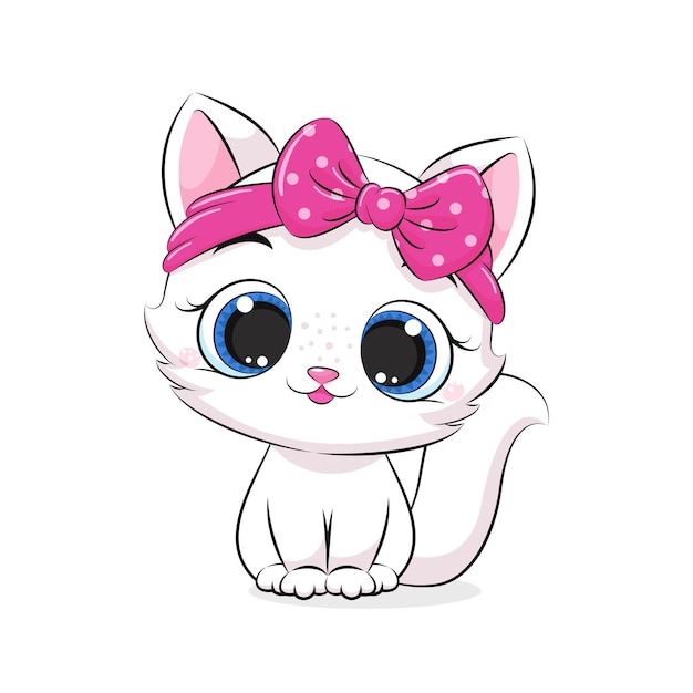 아기 샤워 축하 카드 를 위한 귀여운 아기 고양이 터 일러스트레이션