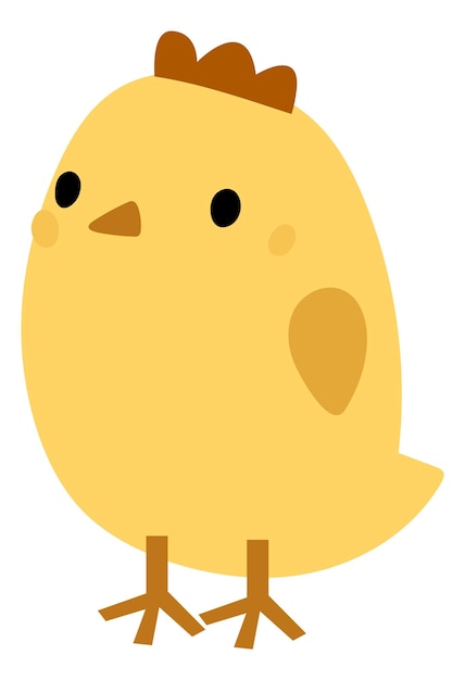 Cute baby chick Little yellow bird character